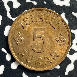 1942 Iceland 5 Aurar Lot#C0446 High Grade! Beautiful!