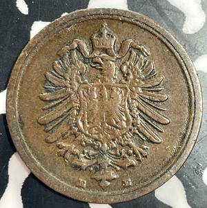 1889-E Germany 1 Pfennig Lot#E9028 Better Date