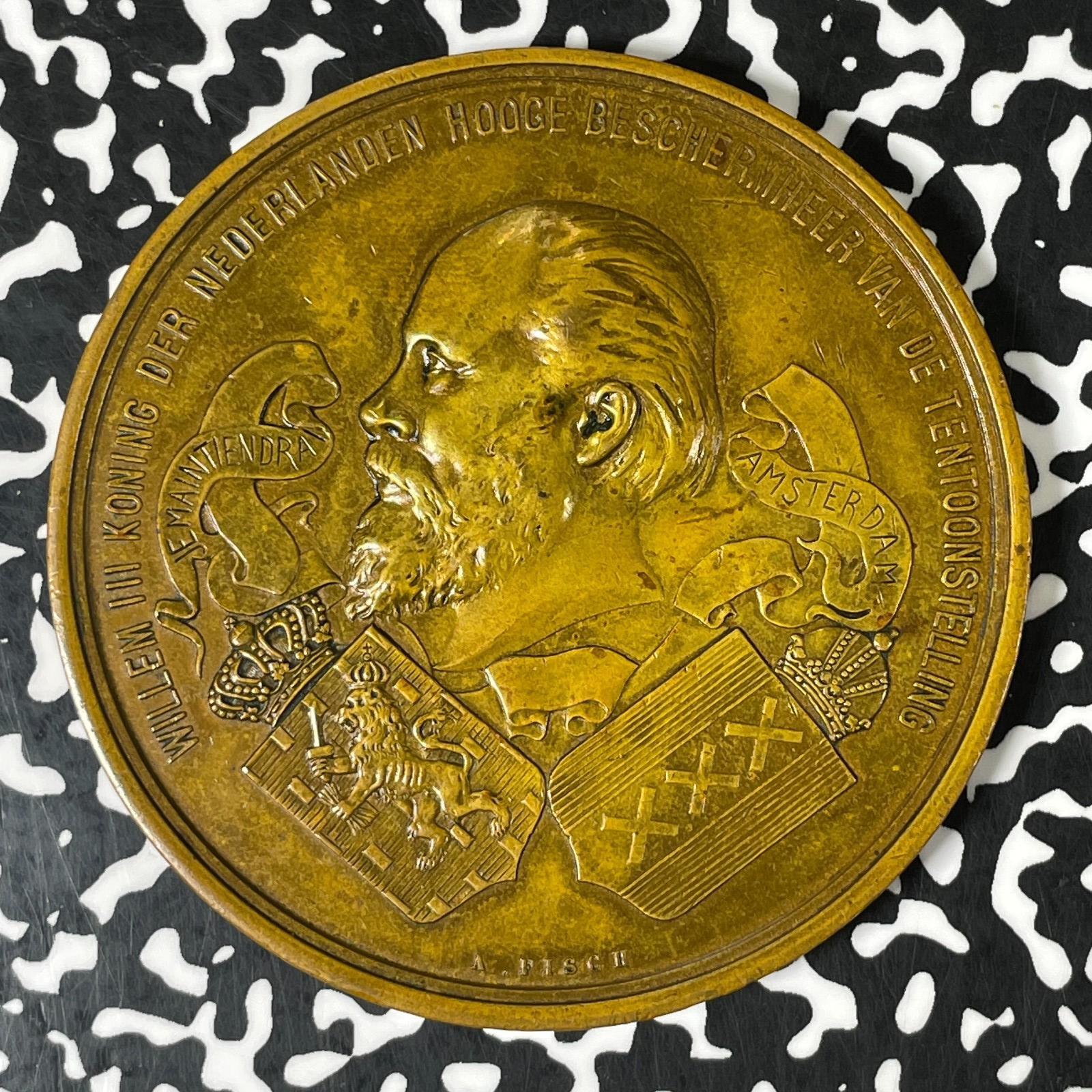 1883 Netherlands Amsterdam Colonial & Export Exposition Medal Lot#B3128 70mm