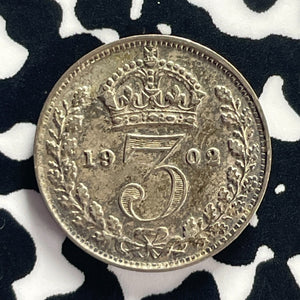 1902 Great Britain 3 Pence Threepence Lot#T8663 Silver! Nice!