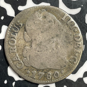 1780 Spain 2 Reales Lot#T0886 Silver!