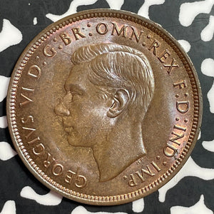 1940 Great Britain 1 Penny Lot#E7581 Beautiful Detail, Spots