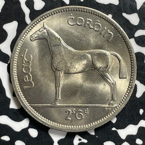 1964 Ireland 1/2 Crown Half Crown Lot#C0621 High Grade! Beautiful!