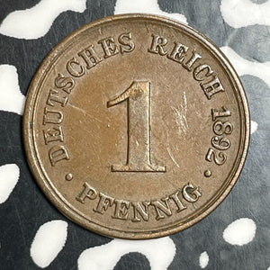 1892-F Germany 1 Pfennig Lot#T3428 Better Date
