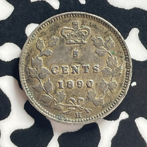 1890-H Canada 5 Cents Lot#T7806 Silver! Nice!