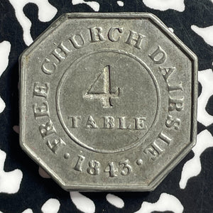 1843 Scotland Fife Dairsie Communion Token Lot#T7106