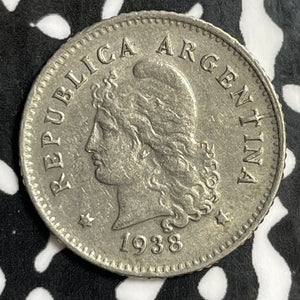 1938 Argentina 10 Centavos Lot#E5739