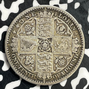 1849 Great Britain Godless Florin Lot#T0870 Silver!