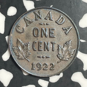 1922 Canada Small Cent Lot#T3619 Key Date! Old Cleaning