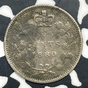 1880-H Canada 5 Cents Lot#C0417 Silver!