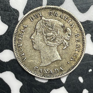 1885 Canada 5 Cents Lot#JM9496 Silver! Nice! Key Date!