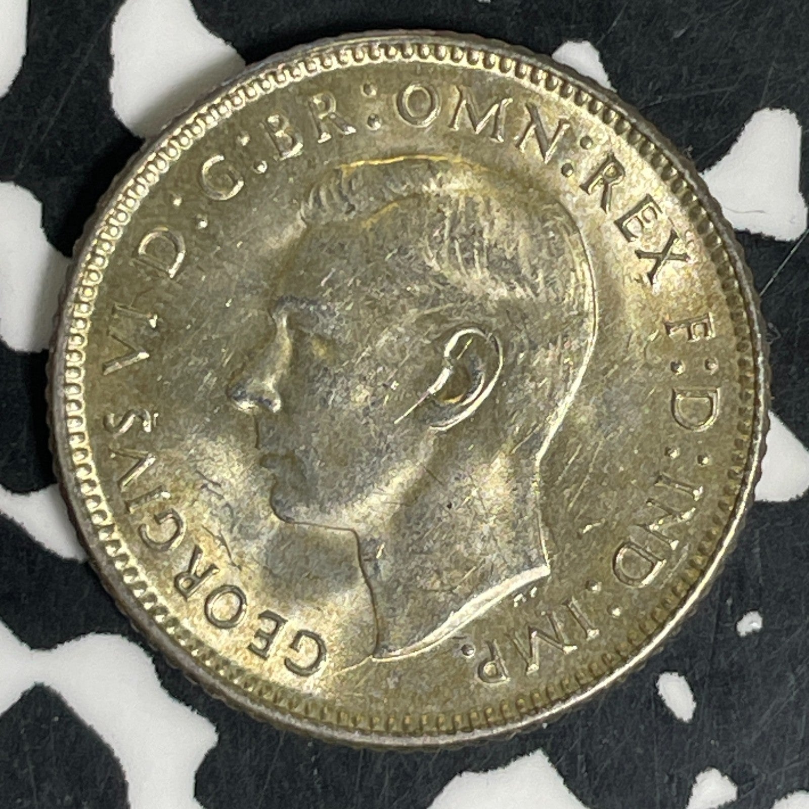 1942-D Australia 6 Pence Sixpence Lot#C6053 Silver! High Grade! Beautiful!