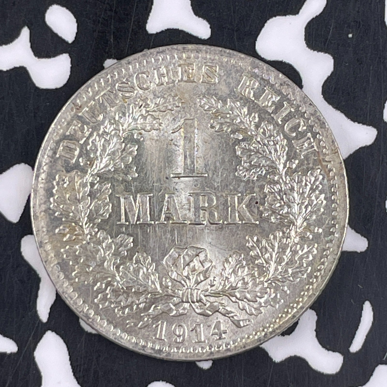 1914-A Germany 1 Mark Lot#F2615 Silver! High Grade! Beautiful!