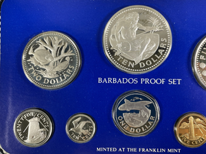 1979 Barbados 8x Coin Proof Set Lot#B2621 Including Silver! With Case & C.O.A.