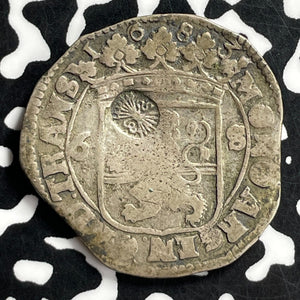 (1693) Netherlands Overijssel 6 Stuivers C/S On 1683 Lot#JM9774 Silver! Scarce!