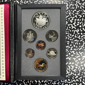 1994 Canada 7x Coin Proof Set Lot#B2695 Including Silver! With Case & C.O.A.