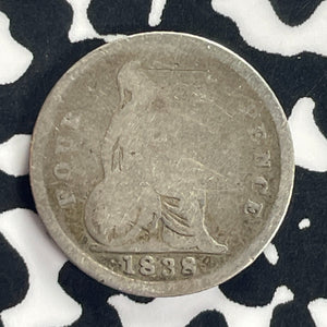1838 Great Britain 4 Pence Fourpence Lot#T8753 Silver!