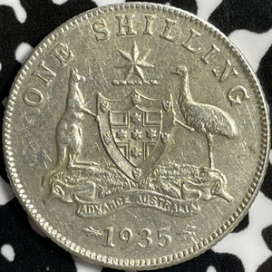 1935 Australia 1 Shilling Lot#E0511 Silver! Nice!