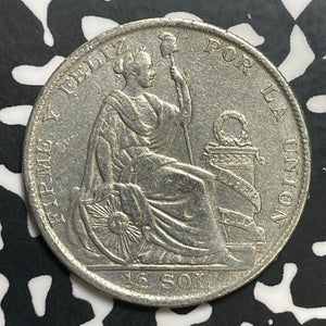 1928 Peru 1/2 Sol Half Sol Lot#T1729 Silver!