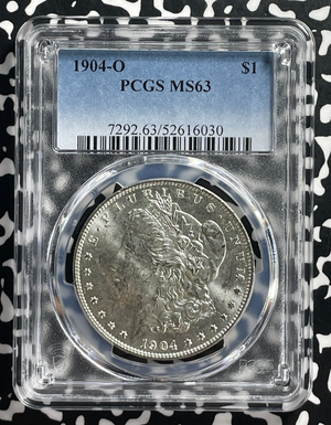 1904-O U.S. $1 Morgan Dollar PCGS MS63 Lot#G392 Silver! Choice UNC!