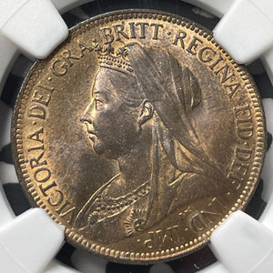 1900 Great Britain 1/2 Half Penny NGC MS63RB Lot#G8436 Choice UNC!