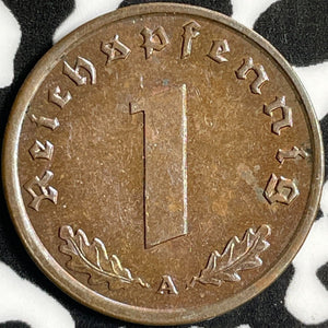 1939-A Germany 1 Pfennig Lot#D8803 High Grade! Beautiful!