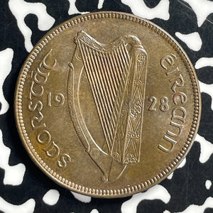 1928 Ireland 1 Penny Lot#T7139 High Grade! Beautiful!