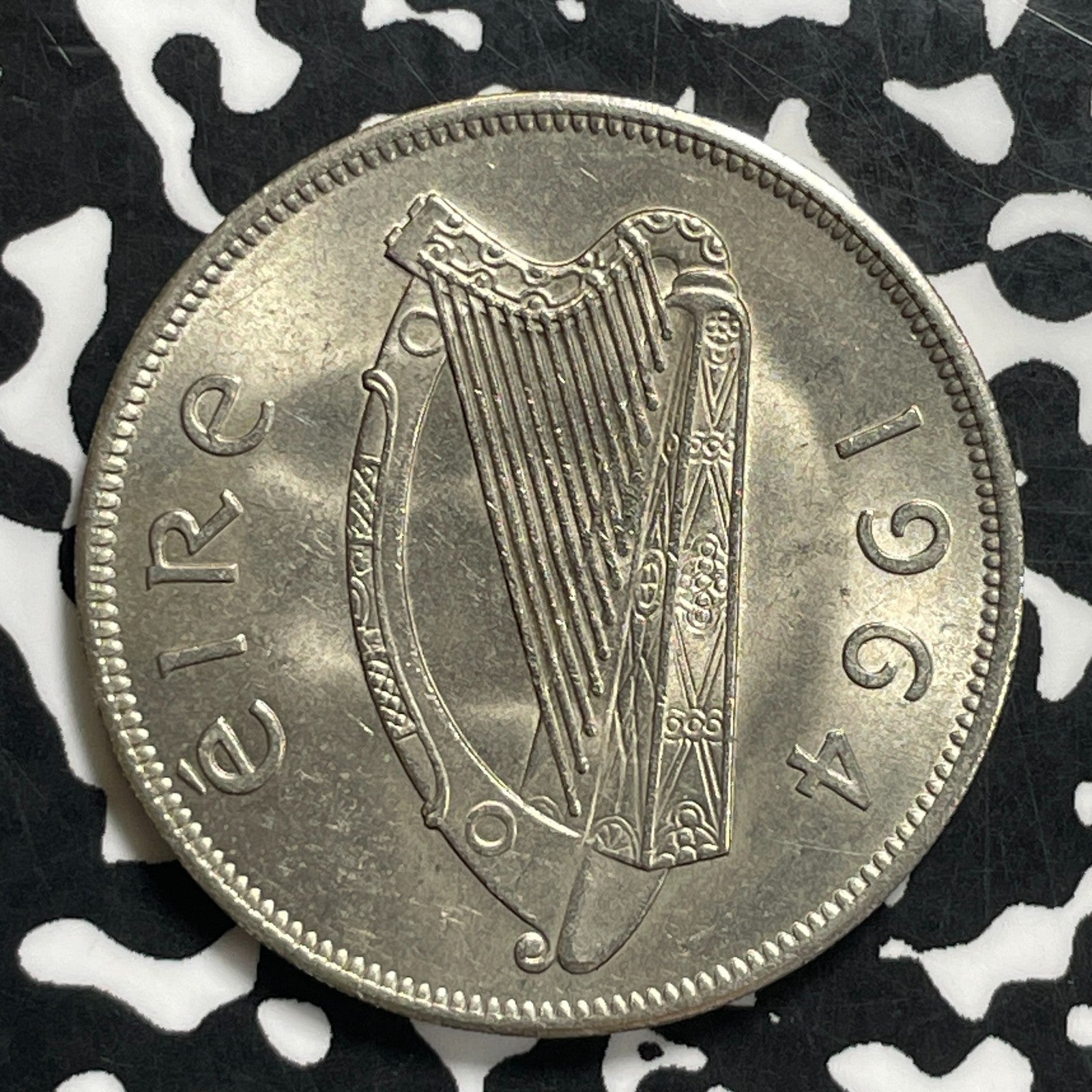 1964 Ireland 1/2 Crown Half Crown Lot#C0622 High Grade! Beautiful!