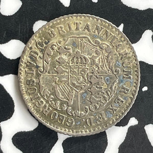 1822 British West Indies 1/16 Dollar Lot#C0151 Silver! Anchor Money