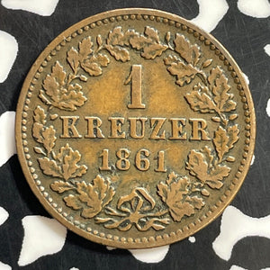 1861 Germany Nassau 1 Kreuzer Lot#T0418