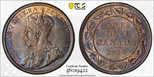 1914 Canada Large Cent PCGS MS65BN Lot#G036 Gem BU!