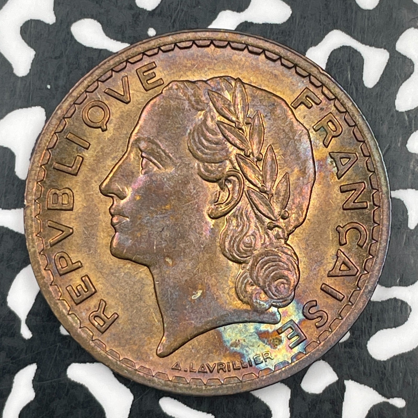 1940 France 5 Francs Lot#F9011 High Grade! Beautiful! KM#888a.1