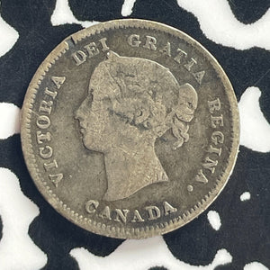 1885 Canada 5 Cents Lot#T7895 Silver!