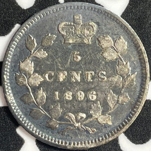 1896 Canada 5 Cents Lot#D9615 Silver!