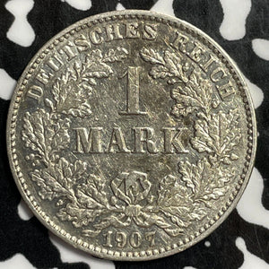 1907-G Germany 1 Mark Lot#E3809 Silver! Nice!