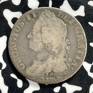 1745-Lima Great Britain George II 1 Shilling Lot#JM9847 Silver!