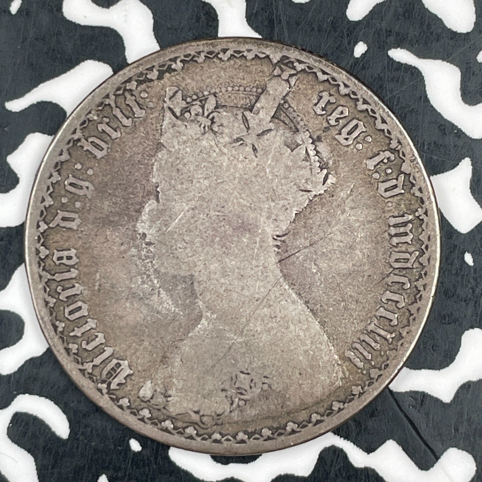 1853 Great Britain Gothic Florin Lot#F7454 Silver!