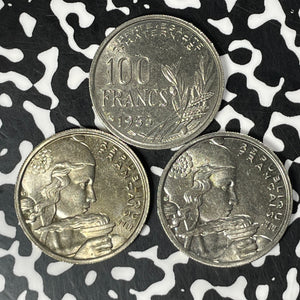 1955 France 100 Francs (3 Available) High Grade! (1 Coin Only) KM#919.1