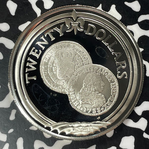 1985 British Virgin Islands $20 Dollars Lot#T4606 Large Silver Coin! Proof!