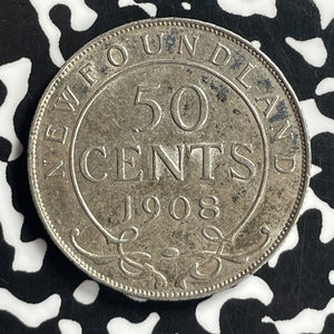 1908 Newfoundland 50 Cents Lot#JM9660 Silver! Nice!