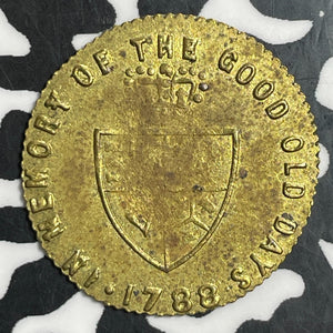 1788 Great Britain George III Spade 1/2 Guinea Gaming Token Lot#T2707