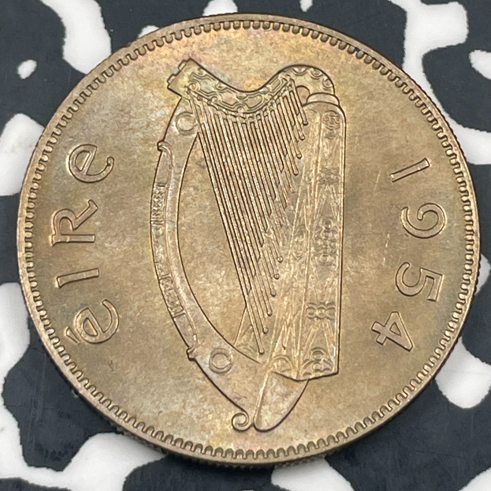 1954 Ireland 1 Shilling Lot# N3755 High Grade! Beautiful!