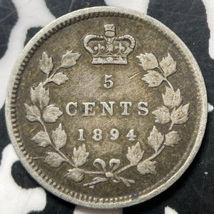 1894 Canada 5 Cents Lot#JM8596 Silver! Nice! Key Date!