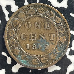1859/8 Canada Large Cent Lot#T7669 Wide '9'