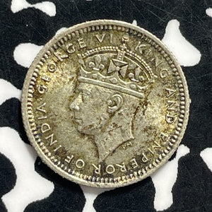 1945 Malaya & British Borneo 5 Cents Lot#C0466 Silver!