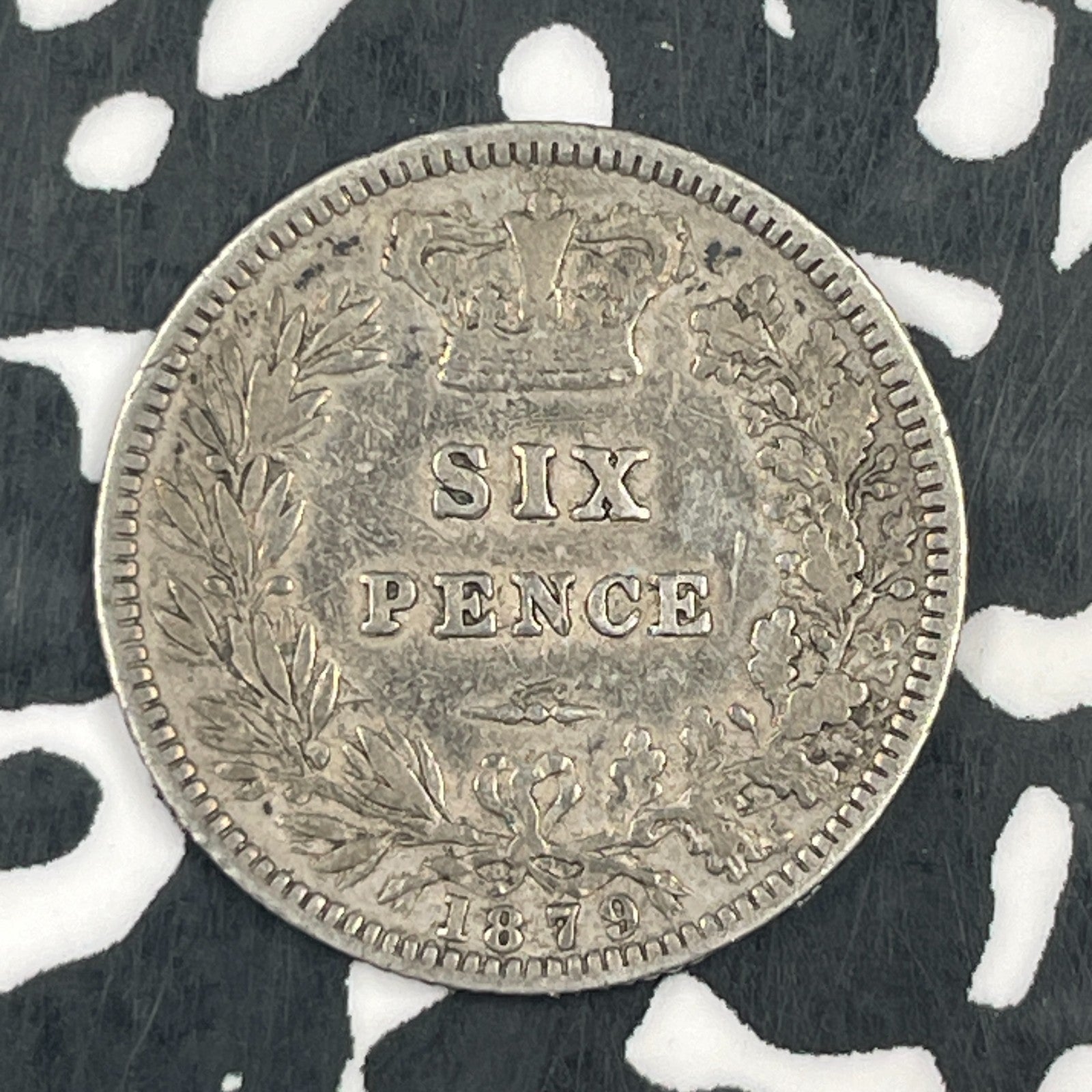 1879 Great Britain 6 Pence Sixpence Lot#F5594 Silver!