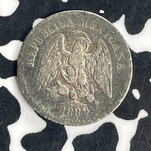 1889-Ho G Mexico 5 Centavos Lot#T8481 Silver! Scarce!