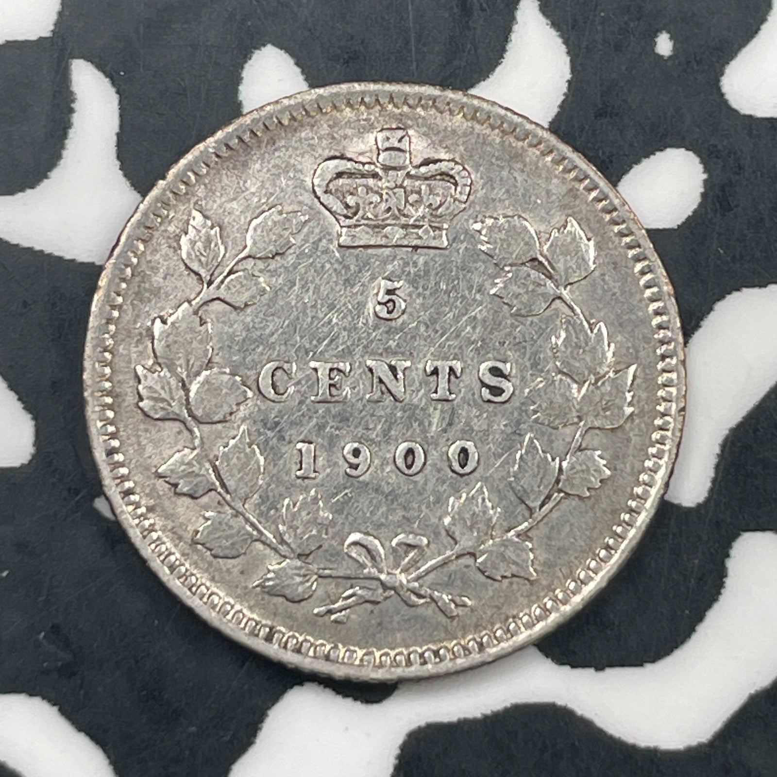 1900 Canada 5 Cents Lot#N3786 Silver! Nice!