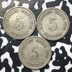 1903-A Germany 5 Pfennig (3 Available) (1 Coin Only)