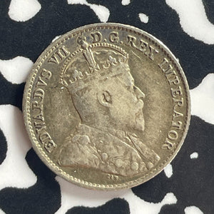 1910 Canada 5 Cents Lot#T7880 Silver! Round Leaves
